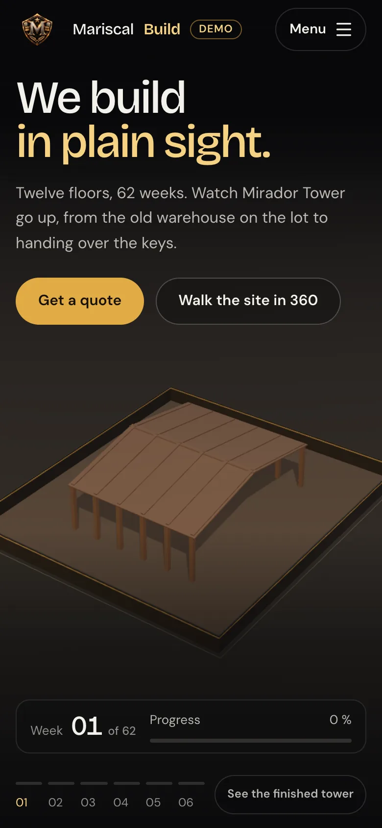 build.themariscal.com on a phone