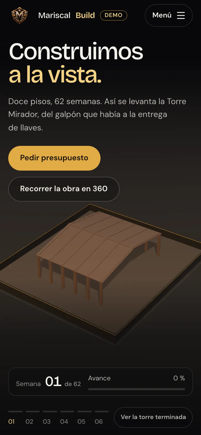 build.themariscal.com en un celular