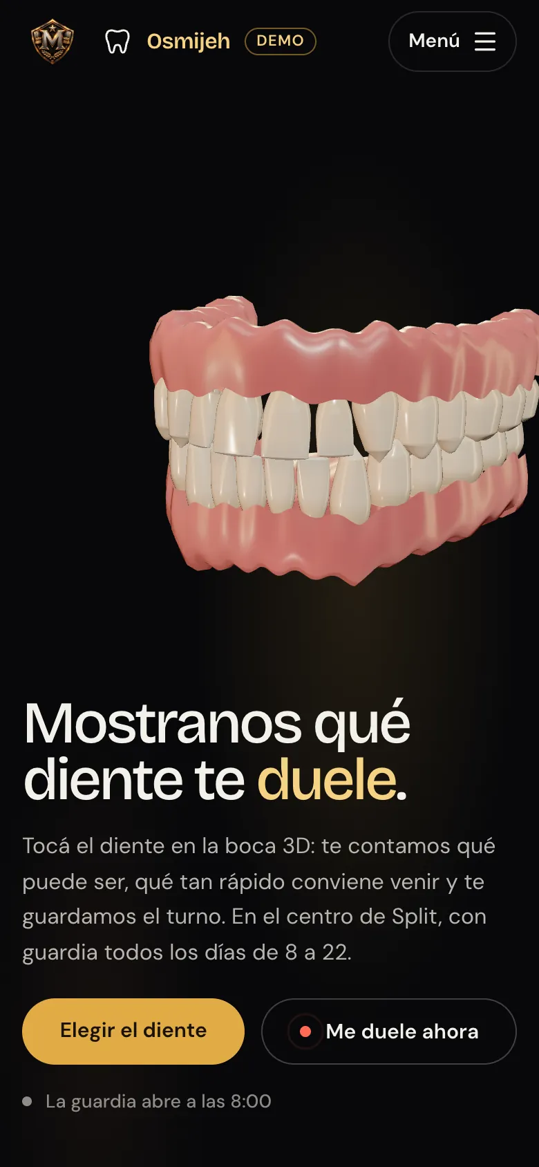 dentist.themariscal.com en un celular
