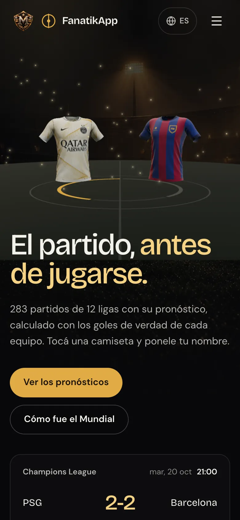 fanatikapp.themariscal.com en un celular