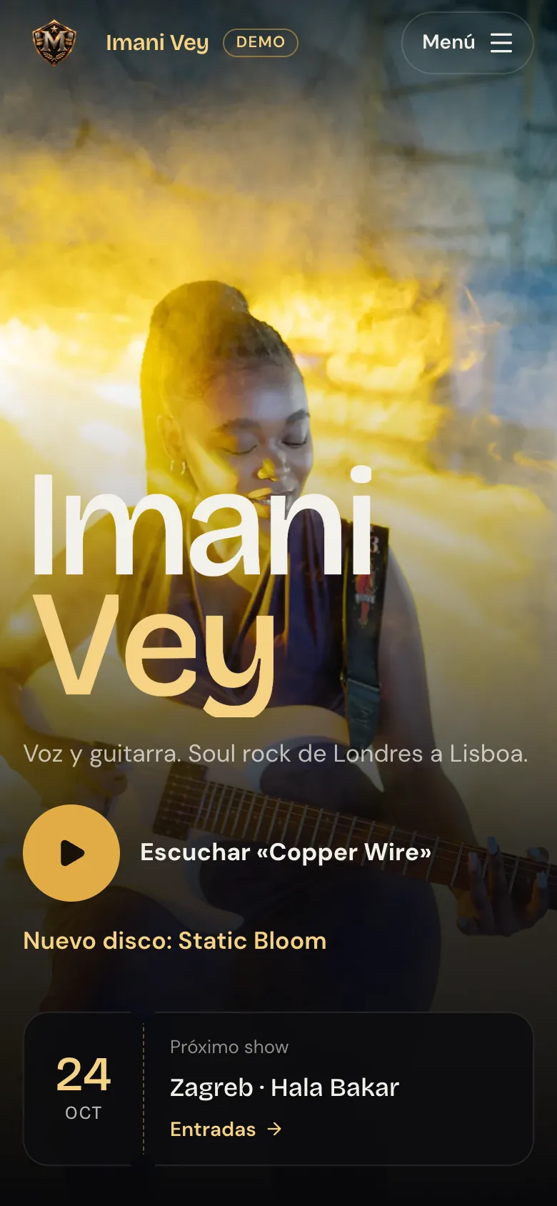 music.themariscal.com en un celular