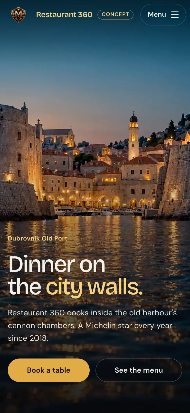 restaurants.themariscal.com on a phone