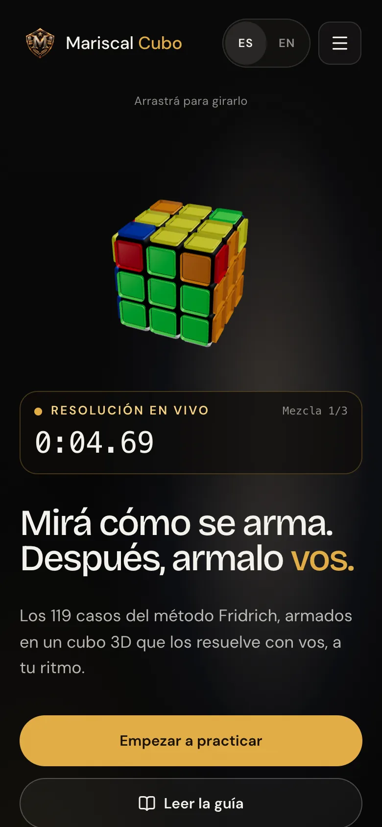 rubik.themariscal.com en un celular