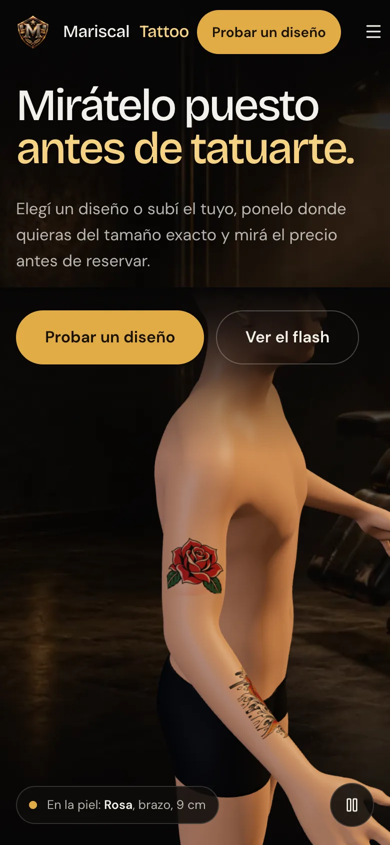 tattoo.themariscal.com en un celular