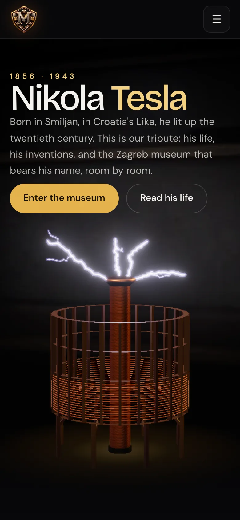 tesla.themariscal.com on a phone